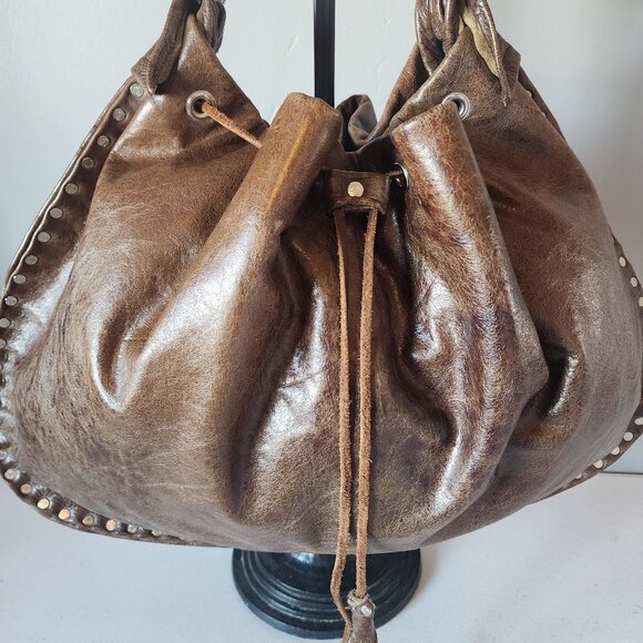 Vintage Large Leather Hobo "EUC" - Picture 4 of 16